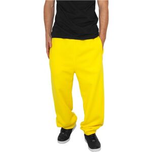 Urban Classics Herren Jogginghose Kordelzug Jogger Sporthose mit elastischem Bund Trainingshose mit elastischem Reißverschluss an, Gelb, XXL