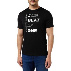 Giorgio Armani Men's We Beat as One Regular Fit Tee T-Shirt, Black, XX-Large