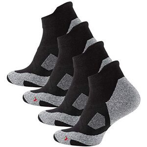 STARK SOUL Performance Sneaker Sportsocken (2 Paar), Damen & Herren, Kurze Funktionssocken, atmungsaktiv, Laufen, Joggen, Radsport, Fitness, Triathlon, Wandern, Schwarz, Gr. 39-42