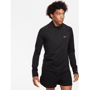 Nike Repel Therma-FIT-Laufoberteil mit Halbreißverschluss für Herren - Schwarz - L