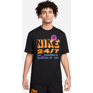 Nike Hyverse Dri-FIT-UV kurzärmeliges Fitnessoberteil für Herren - Schwarz - L