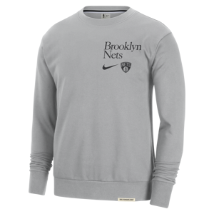 Brooklyn Nets Standard Issue Nike Dri-FIT NBA-Sweatshirt mit Rundhalsausschnitt für Herren - Grau - M
