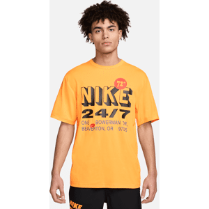 Nike Hyverse Dri-FIT-UV kurzärmeliges Fitnessoberteil für Herren - Gelb - M