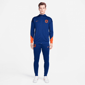 Niederlande StrikeNike Dri-FIT Fußball-Trainingsanzug aus Strickmaterial mit Kapuze für Herren - Blau - S
