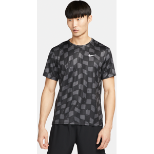 Nike Dri-FIT Miler Kurzarm-Laufoberteil für Herren - Grau - XL