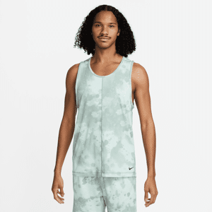 Nike Dri-FITÄrmelloses Yoga-Oberteil mit durchgehendem Print für Herren - Grau - M