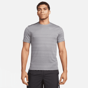 Nike Miler Kurzarm-Laufoberteil für Herren - Grau - L