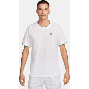 NikeCourt Heritage Kurzarm-Tennisoberteil für Herren - Weiß - XS