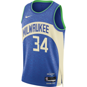 Giannis Antetokounmpo Milwaukee Bucks City Edition 2023/24 Nike Dri-FIT NBA Swingman Herrentrikot - Blau - S