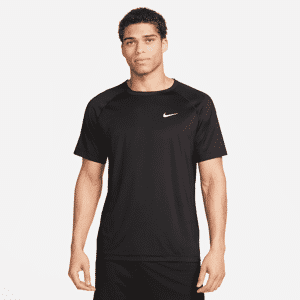 Nike Ready Nike Dri-FIT Kurzarm-Fitness-Oberteil für Herren - Schwarz - L