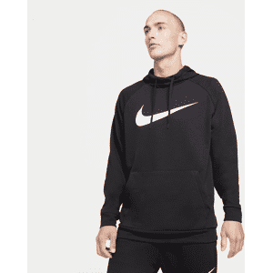 Nike Dry Graphic Dri-FIT Fitness-Pullover mit Kapuze für Herren - Schwarz - M