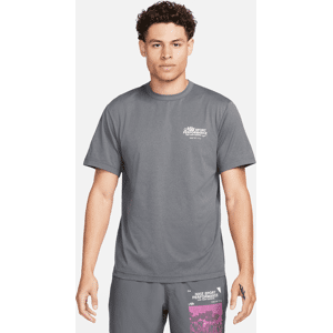 Nike Hyverse vielseitiges Nike Dri-FIT UV Kurzarm-Oberteil für Herren - Grau - L