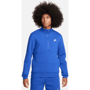 Nike Sportswear ClubHerren-Pullover mit angerautem Material und Halbreißverschluss - Blau - XXL