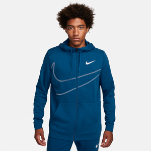 Nike Dri-FITFleece Fitness Kapuzenjacke für Herren - Blau - M