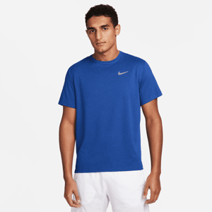 Nike Miler Nike Dri-FIT UV Kurzarm-Laufoberteil für Herren - Blau - XL