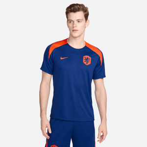 Niederlande Strike Nike Dri-FIT Kurzarm-Fußballoberteil für Herren - Blau - L
