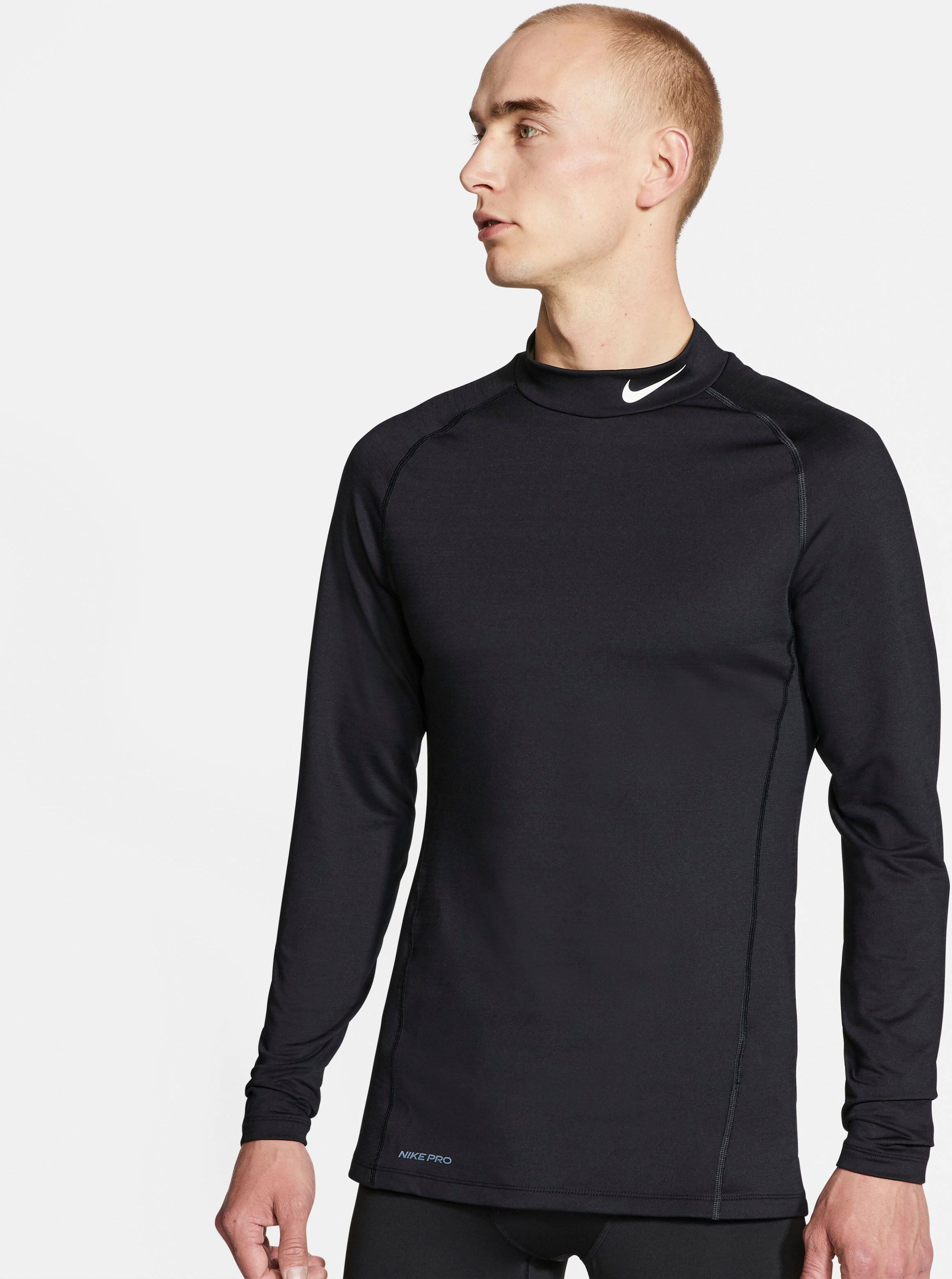 Nike Trainingsshirt »Warm Top Ls Mock Men's Long-sleeve Top« schwarz Größe L (52/54) M (48/50) S (44/46) XL (56/58) XXL (60/62)