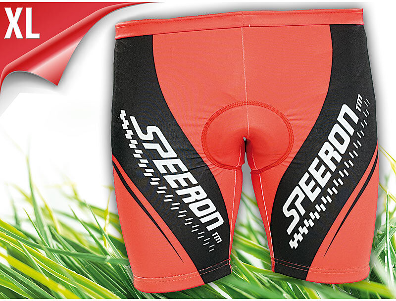 Speeron Funktionale Radlerhose für Herren, Größe XL, rot