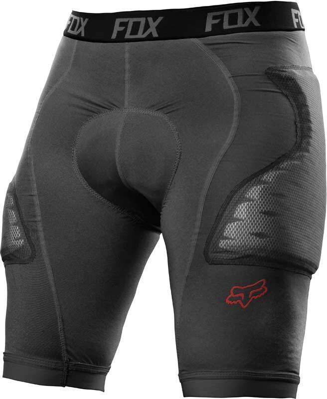 FOX Titan Race Protektorenshorts XL Schwarz Grau