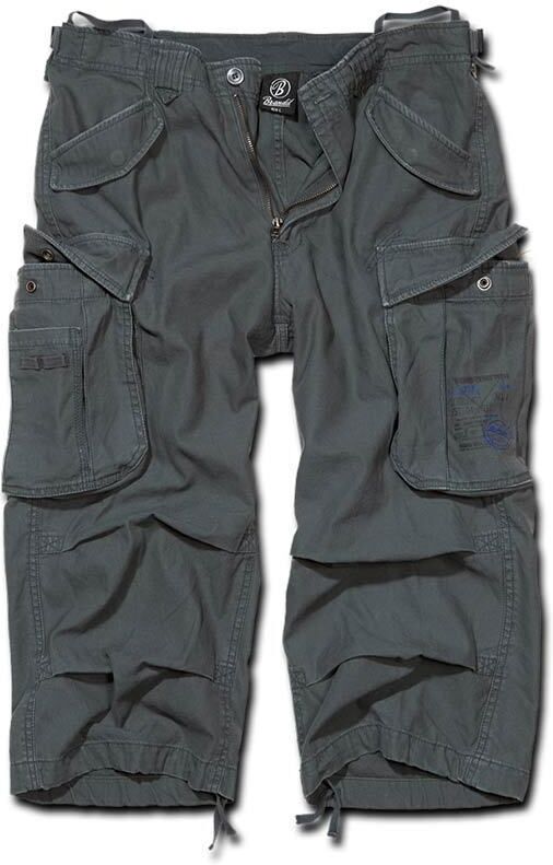 Brandit Industry 3/4 Shorts S Schwarz Grau