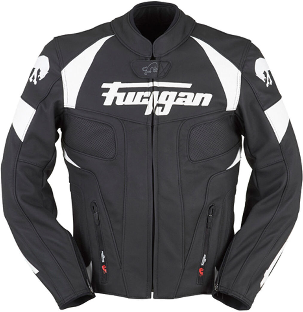 Furygan Shelby Lederjacke S Schwarz Weiss