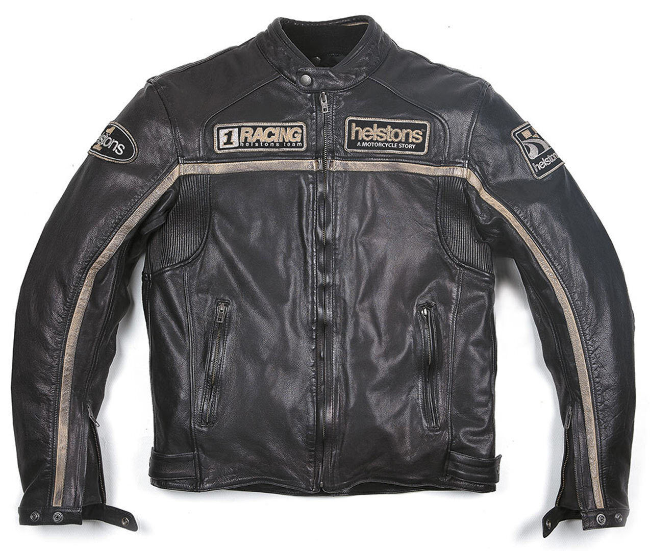 Helstons Daytona Rag Lederjacke L Schwarz