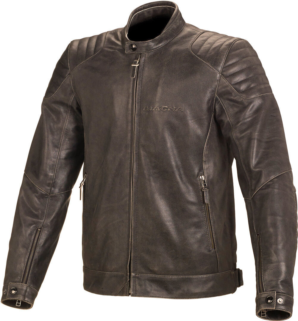 Macna Lance Motorrad Lederjacke 58 Braun