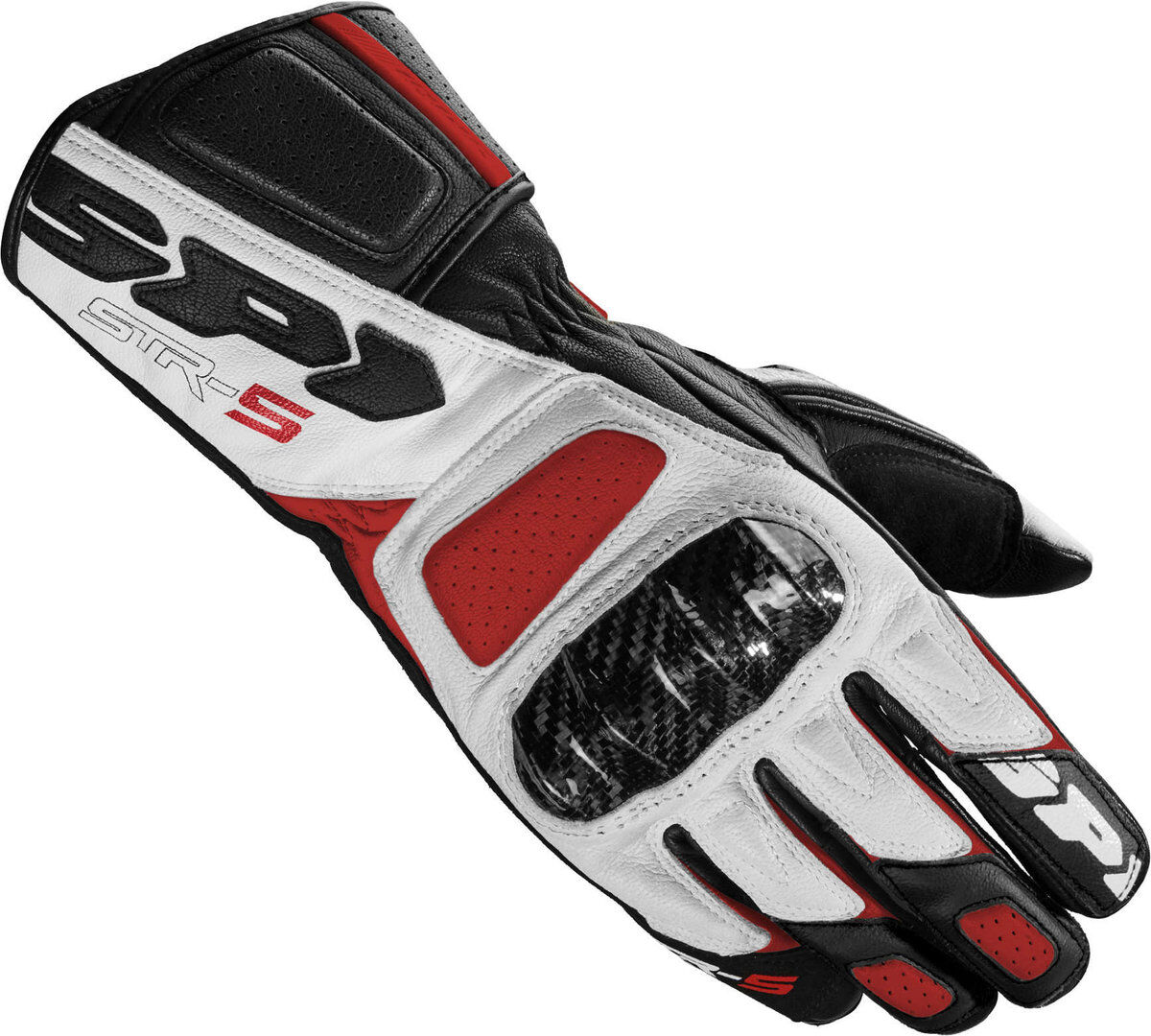 Spidi STR-5 Handschuhe M Schwarz Weiss Rot