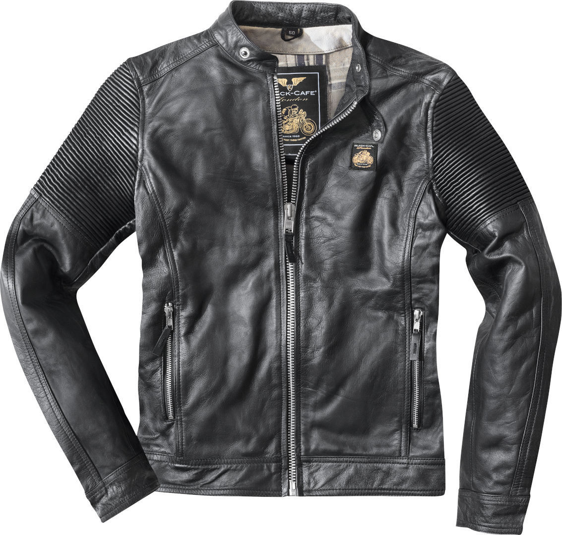 Black-Cafe London Milano Motorrad Lederjacke 50 Schwarz