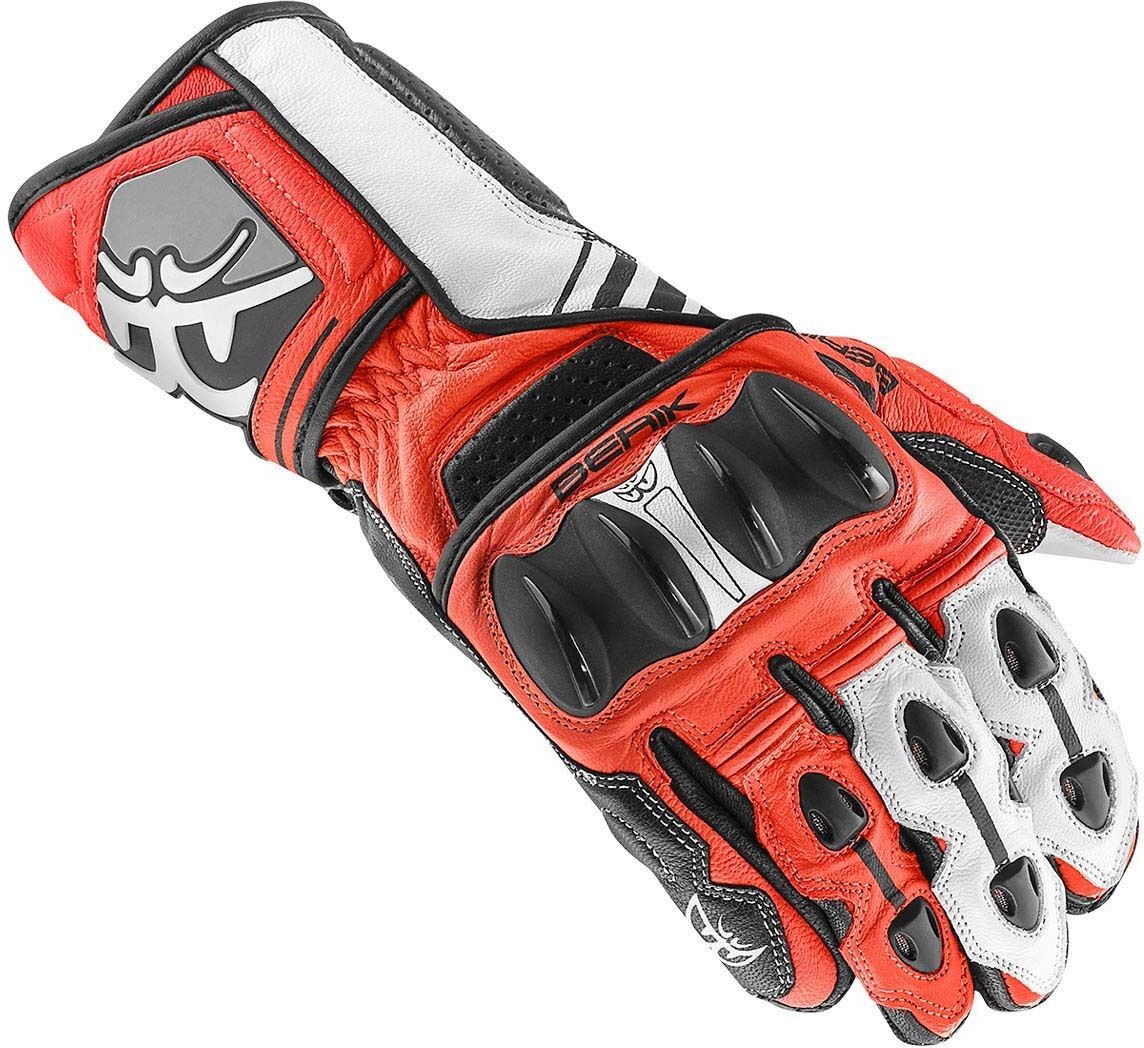 Berik Track Motorradhandschuhe 2XL Schwarz Weiss Rot