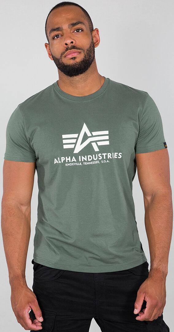 Alpha Industries Basic T-Shirt M Grün Braun