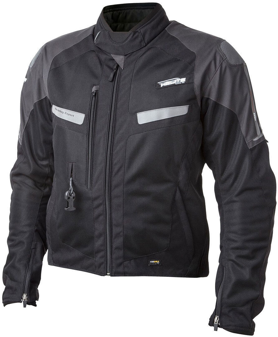 Helite Vented 2.0 Airbag Motorrad Textiljacke L Schwarz