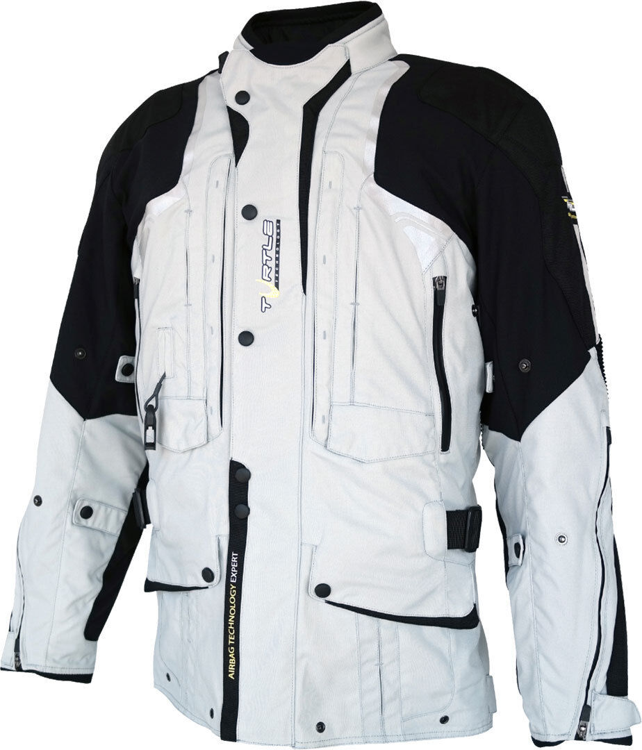 Helite Touring 2.0 Airbag Motorrad Textiljacke L Schwarz Grau