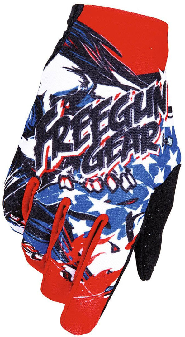 Freegun Whip US Motocross Handschuhe L Schwarz Rot Blau