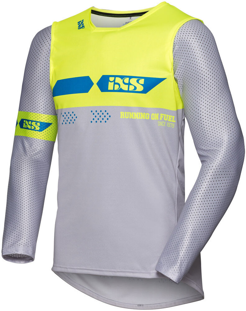 IXS MX Jersey 19 2.0 Slim Motocross Jersey XL Grau Gelb