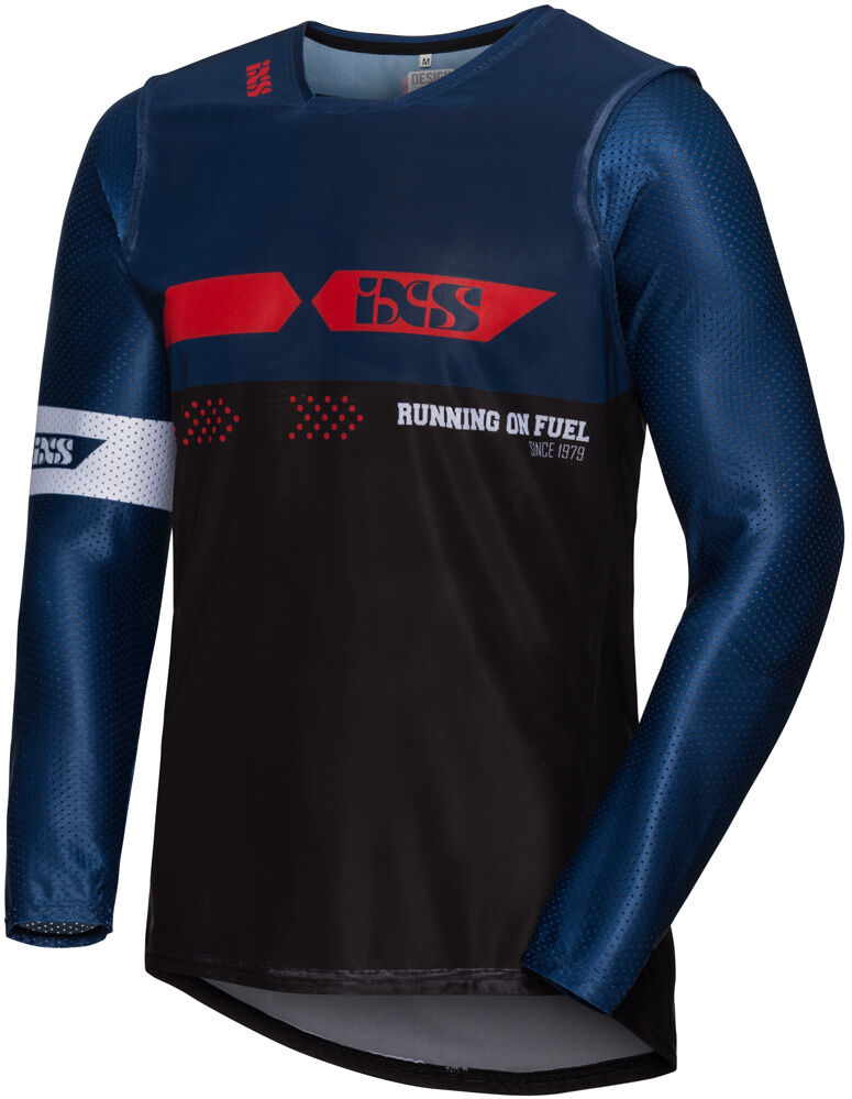 IXS MX Jersey 19 2.0 Slim Motocross Jersey S Schwarz Rot Blau