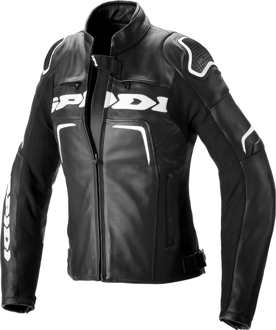 Spidi Evorider 2 Damen Motorrad Lederjacke 42 Schwarz Weiss