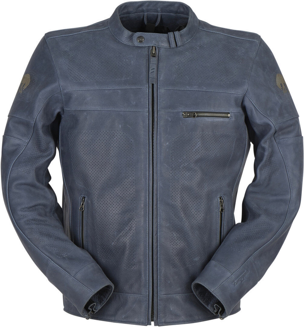 Furygan Shepard Vented Motorrad Lederjacke 2XL Blau