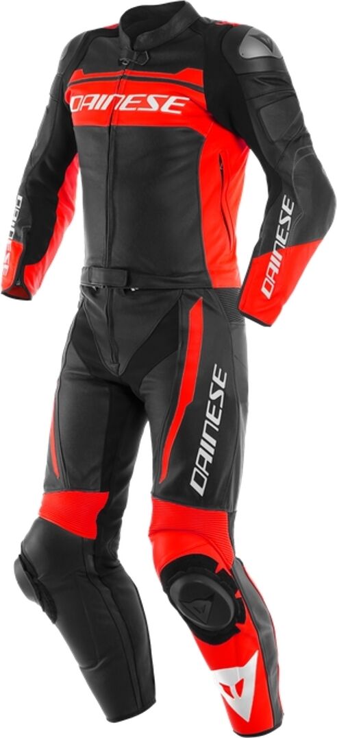 Dainese Mistel 2-Teiler Motorrad Lederkombi 46 Schwarz Rot