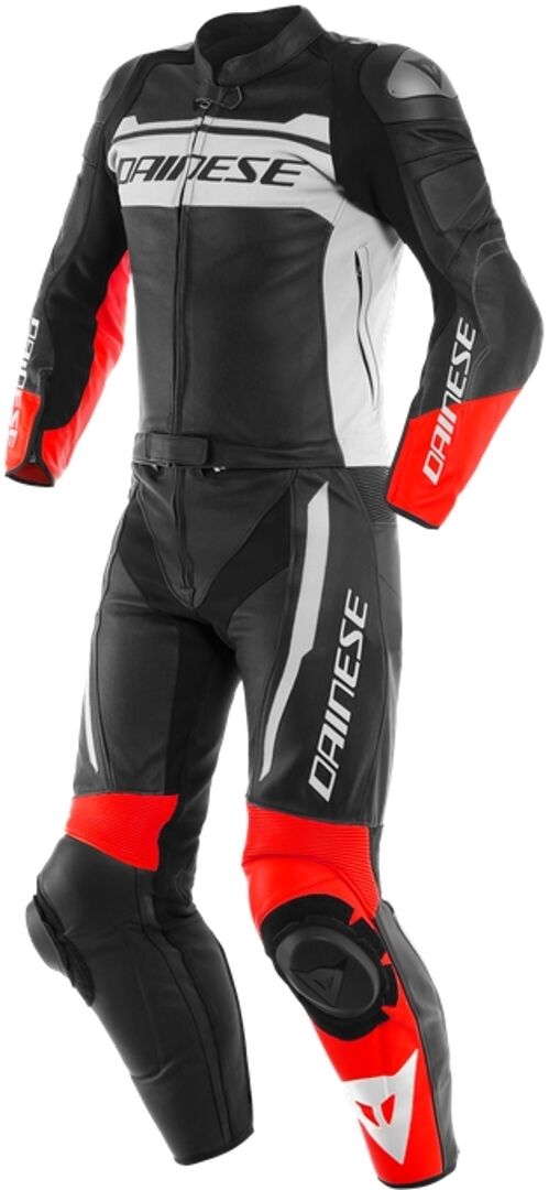 Dainese Mistel 2-Teiler Motorrad Lederkombi 48 Schwarz Weiss Rot