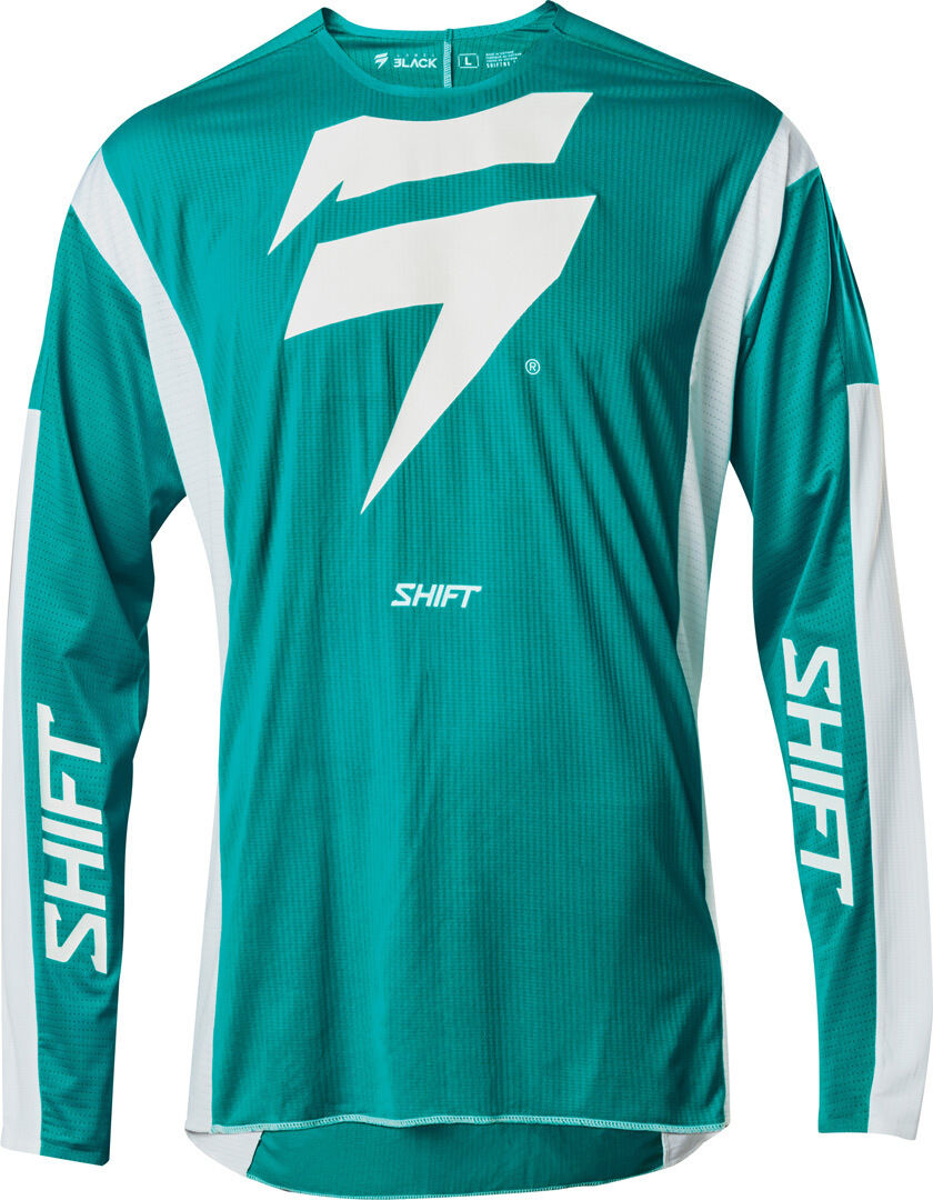 Shift 3Lack Label Race 1 Motocross Jersey L Weiss Grün