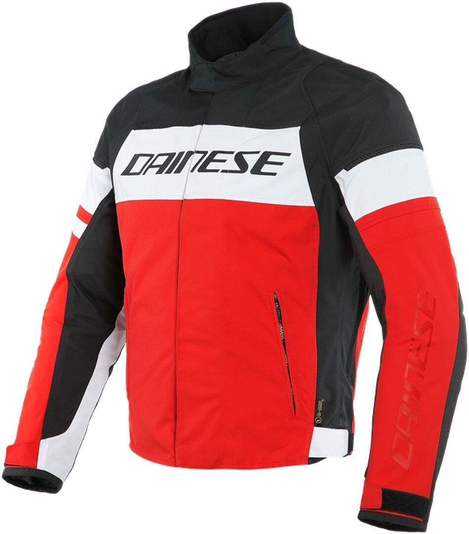 Dainese Saetta D-Dry Motorrad Textiljacke 44 Schwarz Weiss Rot