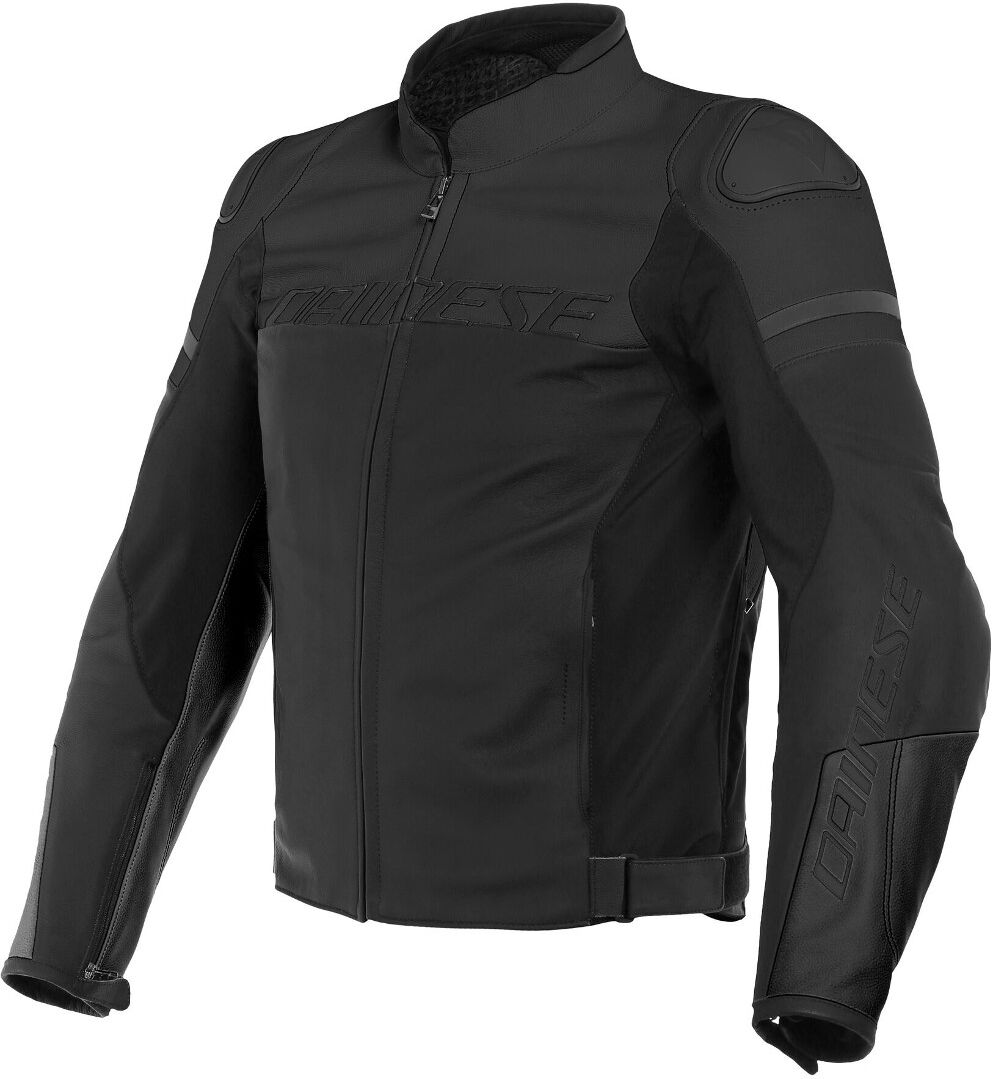 Dainese Agile Perforierte Motorrad Lederjacke 56 Schwarz