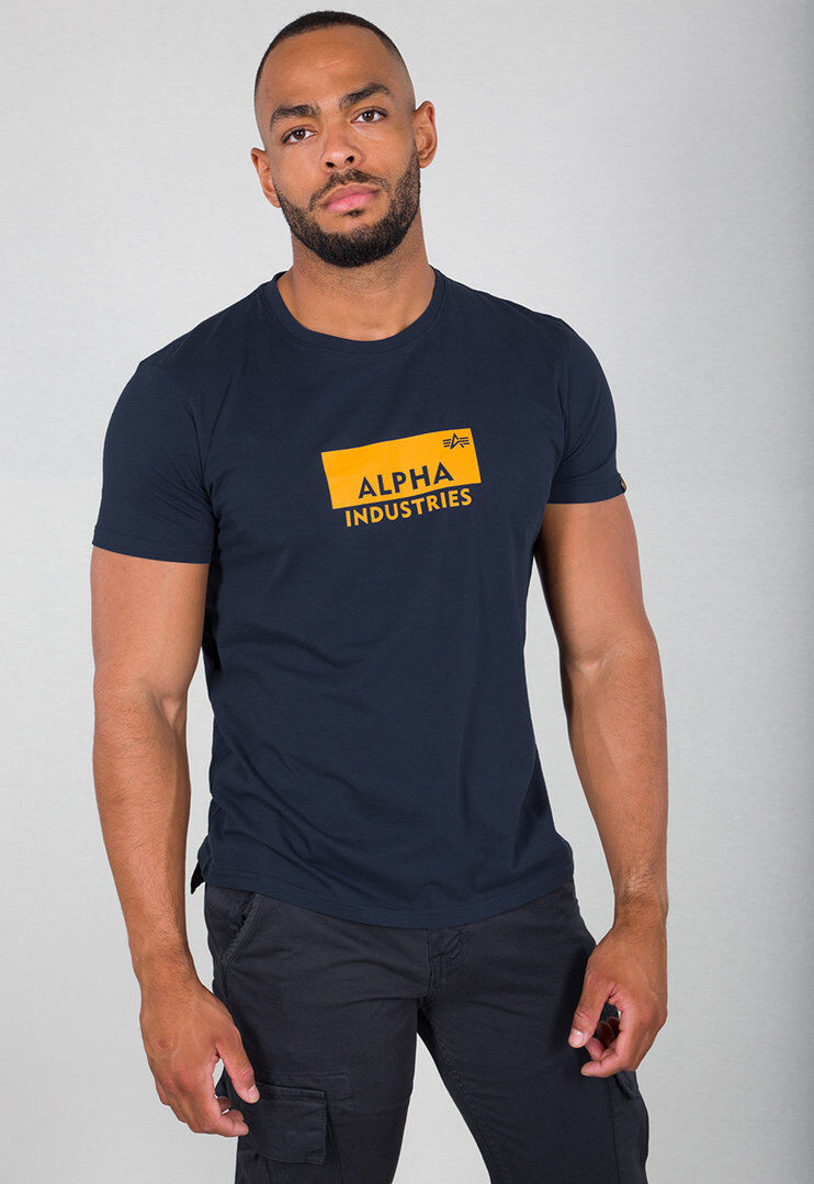 Alpha Industries Box Logo T-Shirt M Blau
