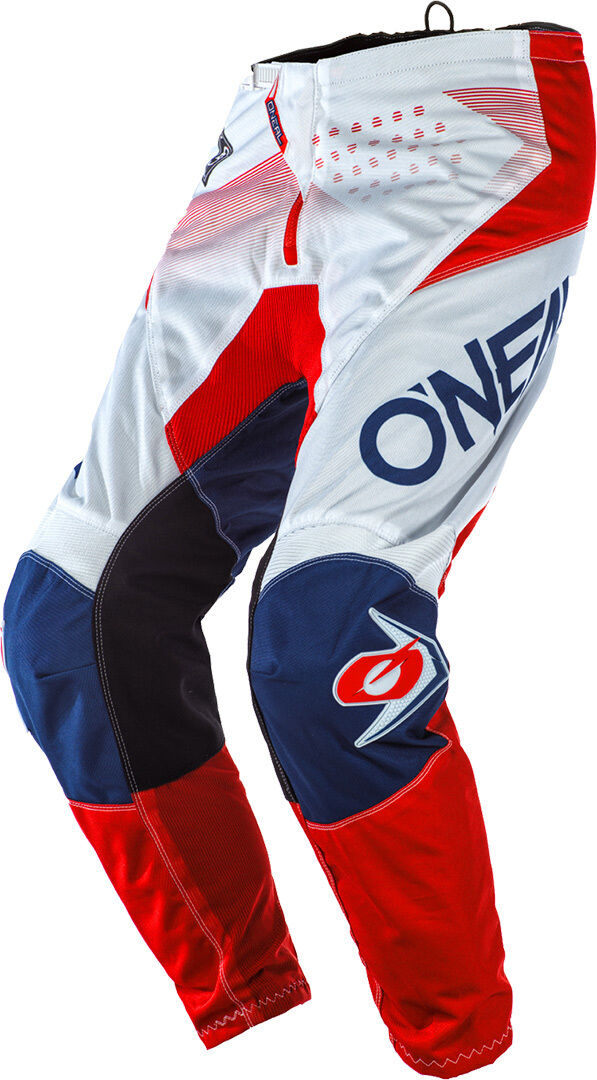 Oneal Element Factor Motocross Hose 30 Weiss Rot Blau