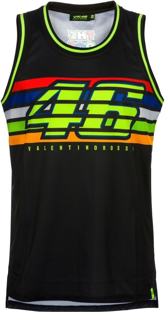 VR46 Stripes Tank Top XS S Schwarz Gelb