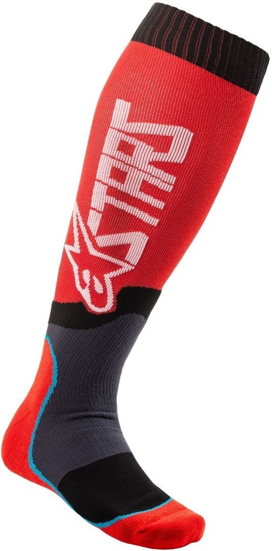 Alpinestars MX Plus-2 Motocross Socken S Schwarz Rot