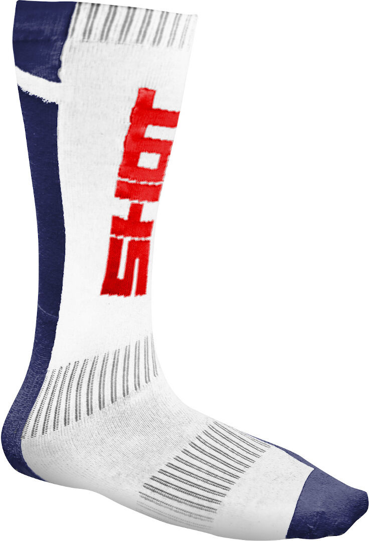 Shot Race Motocross Socken 47 48 49 Weiss Blau