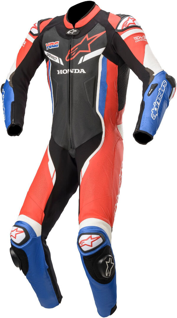 Alpinestars Honda GP Pro V2 1-Teiler Motorrad Lederkombi 46 Schwarz Weiss Rot