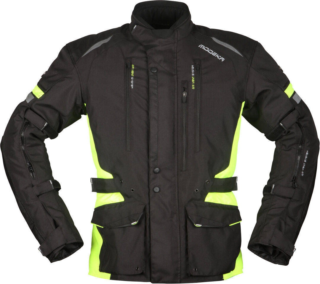 Modeka Striker II Motorrad Textiljacke L Schwarz Gelb